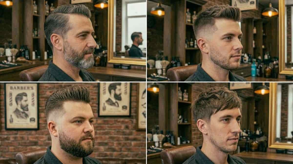 Hombres con distintos tipos de cara y el corte que les favorece