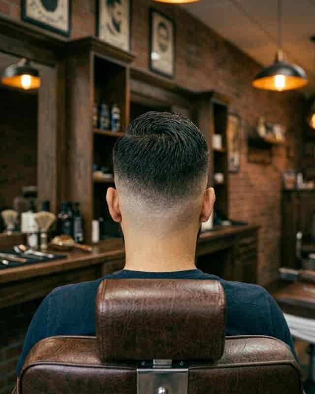 Resultado de fade alto visto de espalda en barbería de Tulancingo