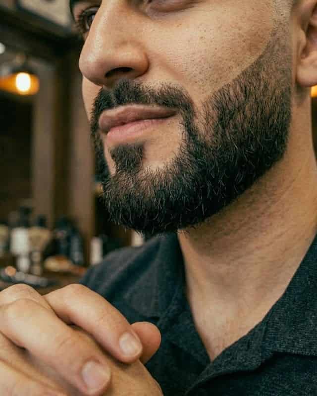 Barba perfilada con contornos definidos en barbería de Tulancingo